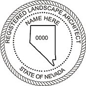 Fast& Friendly Service!  The Nevada Landscape Architect embossing seal is custom made. It is offered in various seal frame options and colors. This is a great product for Nevada Landscape Architects and is affordable to its users.