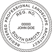 Fast& Friendly Service!  The South Dakota Landscape Architect embossing seal is custom made. It is offered in various seal frame options and colors. This is a great product for South Dakota Landscape Architects and is affordable to its users.