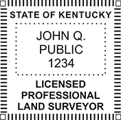 Fast& Friendly Service!  The Kentucky Land Surveyor embossing seal is custom made. It is offered in various seal frame options and colors. This is a great product for Kentucky Land Surveyors and is affordable to its users.